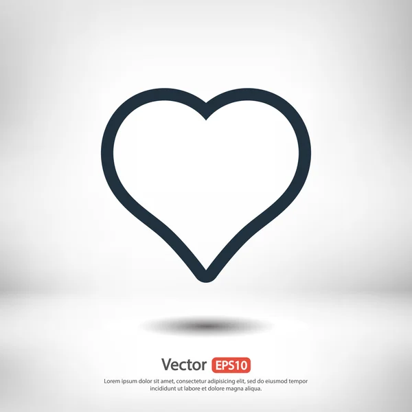 Heart icon, flat design Royalty Free Stock Illustrations