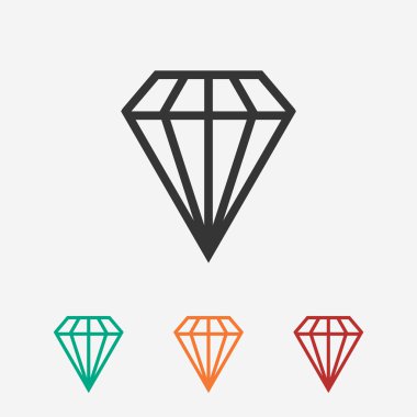 elmas simgesi, düz tasarım