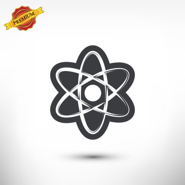 Atom simgesi. düz tasarım