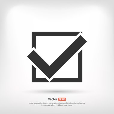 simge onaylayın. düz tasarım stil