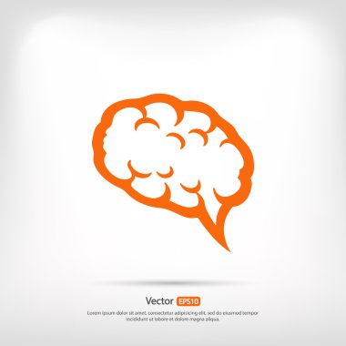 Beyin simge düz tasarım stil