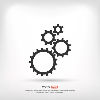 Gears'ı simgesi, düz tasarım stili