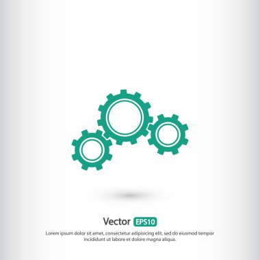 Gears'ı simgesi, düz tasarım stili