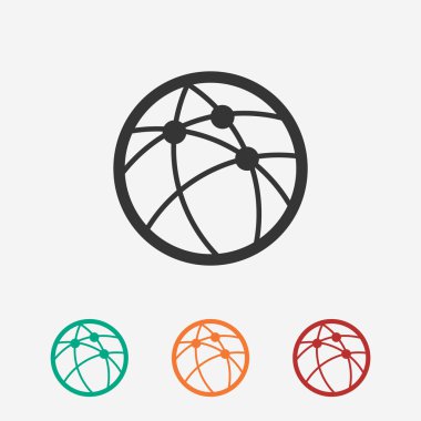 Küresel teknoloji ya da sosyal ağ simgesini