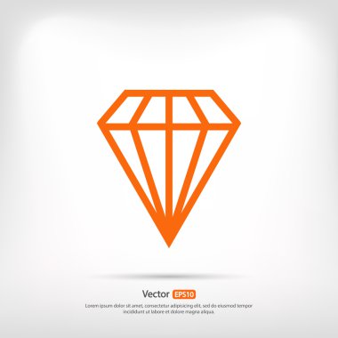 elmas simgesi, düz tasarım