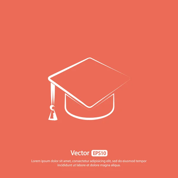 Icono de la tapa de graduación — Vector de stock