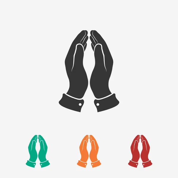 Praying hands icon — Stock Vector