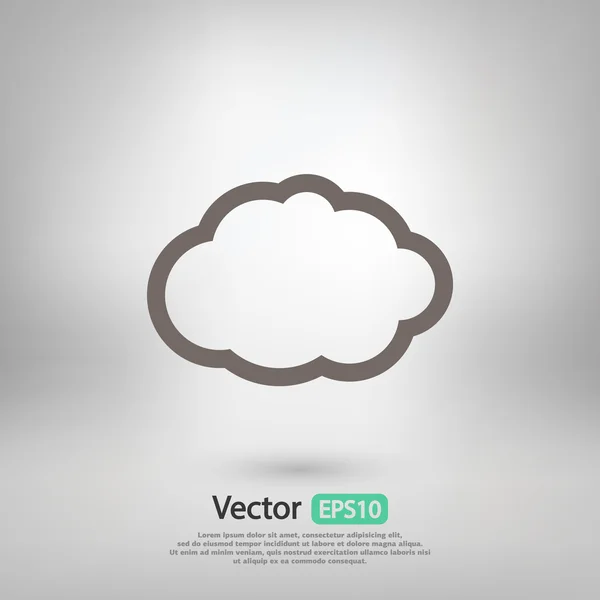 Desain awan Ikon - Stok Vektor