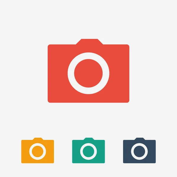 Platte pictogram van de camera — Stockvector