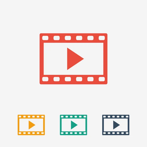 Ikona videa, plochý design — Stockový vektor