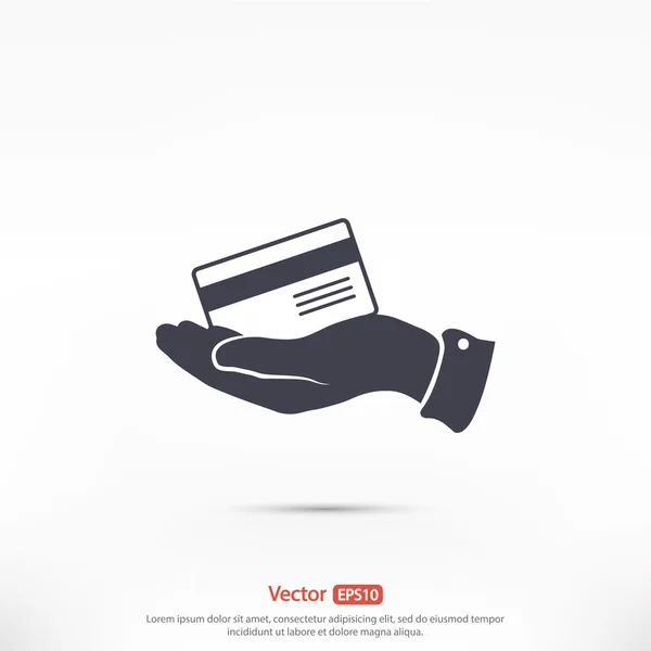 Pictogram van de creditcard van de Bank — Stockvector