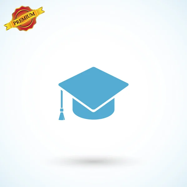 Graduatie cap pictogram — Stockvector