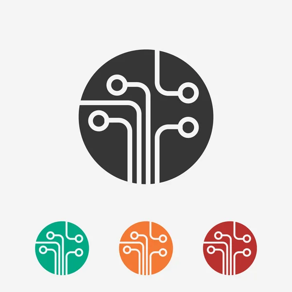 Printplaat, technologie pictogram — Stockvector