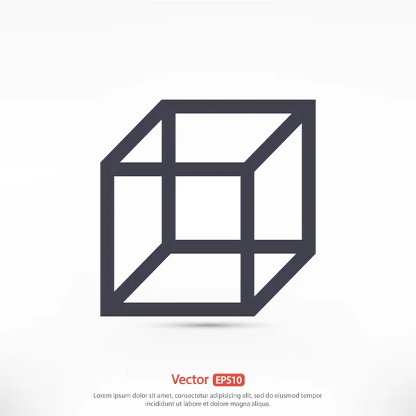 Icône de conception de logo 3d cube — Image vectorielle