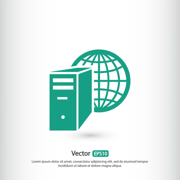 Icona server computer — Vettoriale Stock