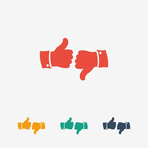 Thumb up and down icons — Stock Vector