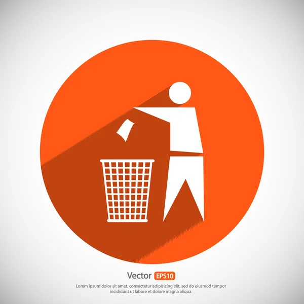 Trash bin icon — Stock Vector