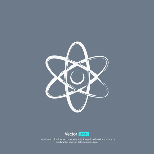 Atom icon. flat design — Stock Vector