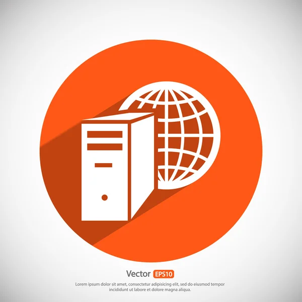 Pictogram van de server van de computer — Stockvector