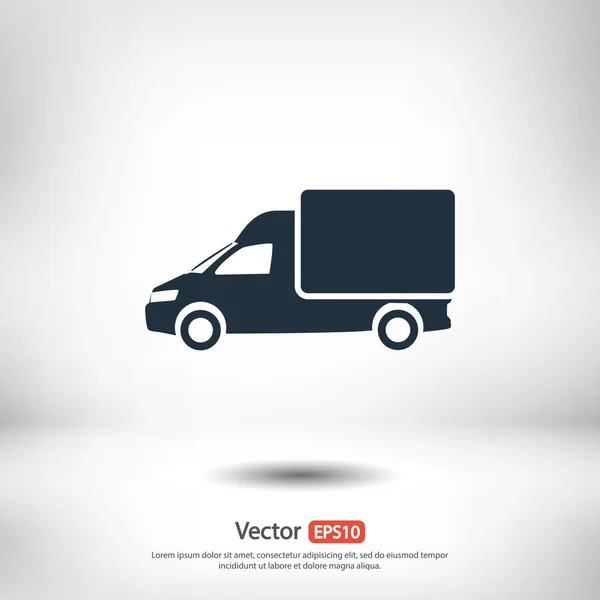 Truck flat icon — Stock Vector