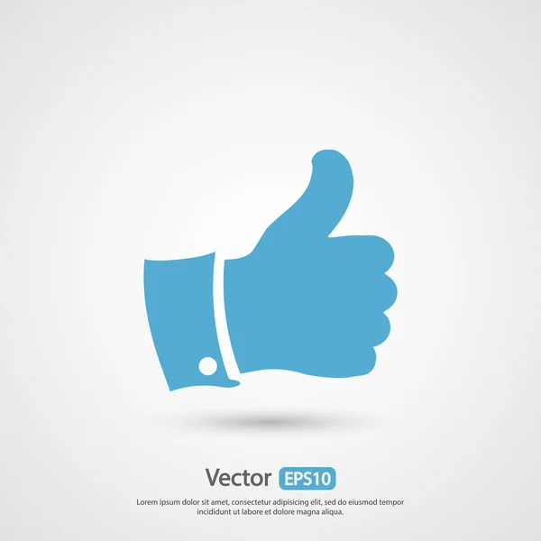 Icono LIKE, estilo de diseño plano — Vector de stock