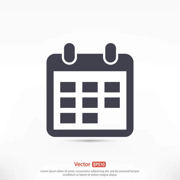 Diseño de icono de calendario — Vector de stock