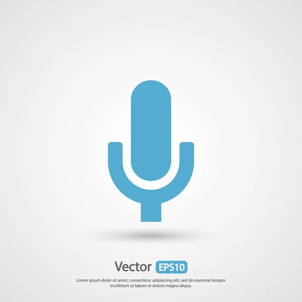 Diseño del icono del micrófono — Vector de stock