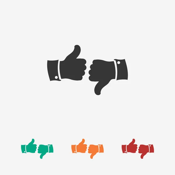 Thumb up and down icons — Stock Vector