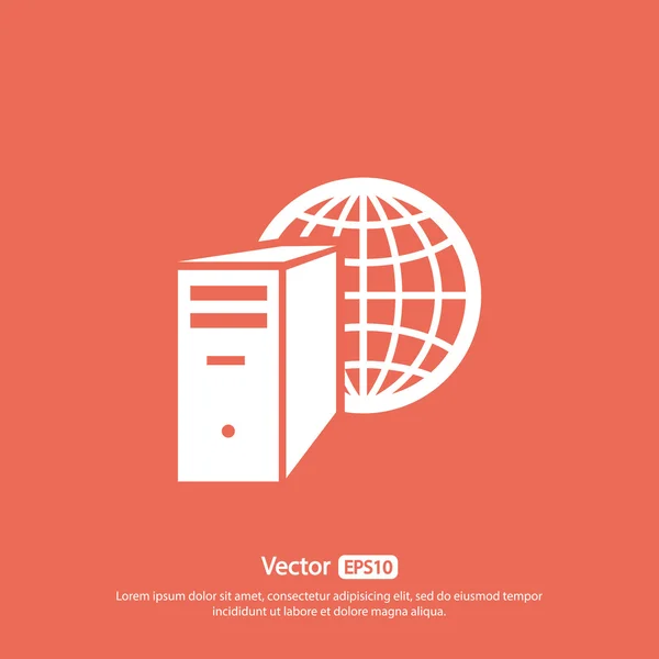 Ícone do servidor de computador — Vetor de Stock