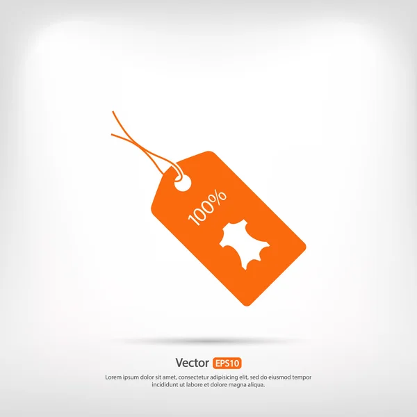 100 por ciento icono de etiqueta — Vector de stock