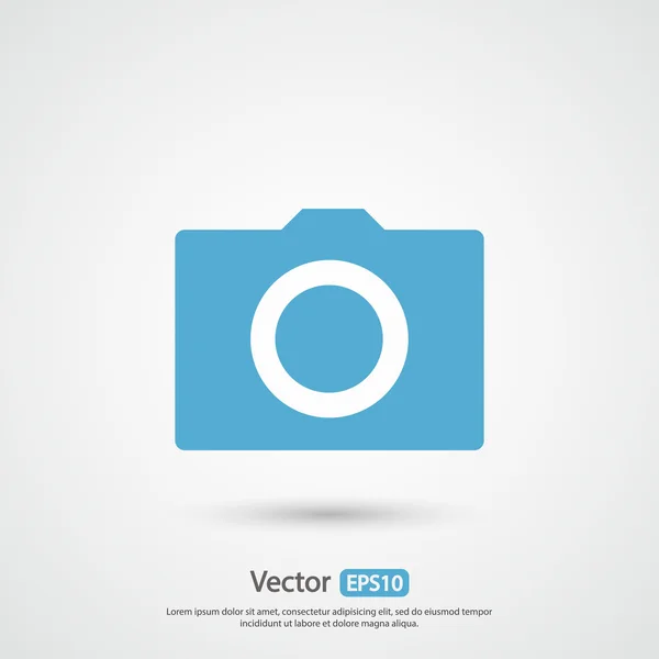 Platte pictogram van de camera — Stockvector