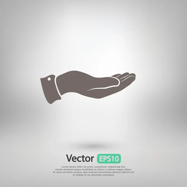 Design de ícone mão — Vetor de Stock