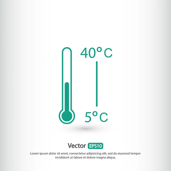 Conception d'icône de thermomètre — Image vectorielle