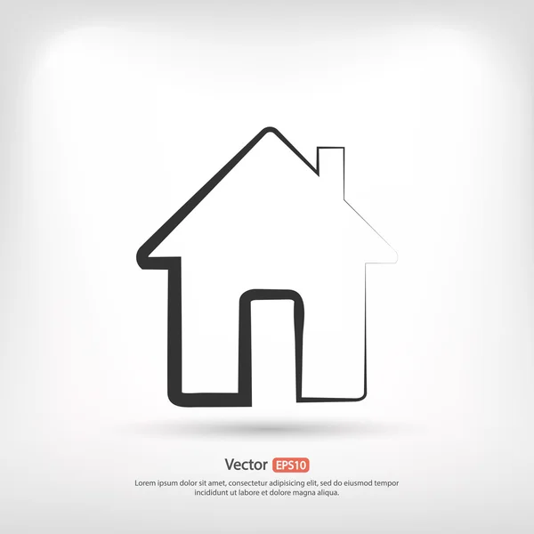 Flat House icon. — Stock Vector