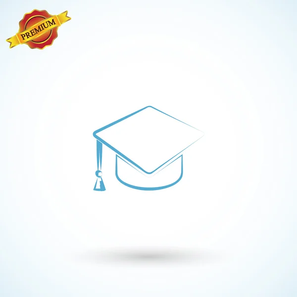 Graduatie cap pictogram — Stockvector