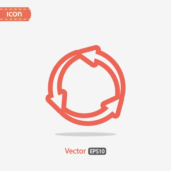 Flecha circular icono — Vector de stock