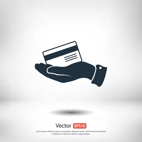 Bank hitelkártya ikon — Stock Vector