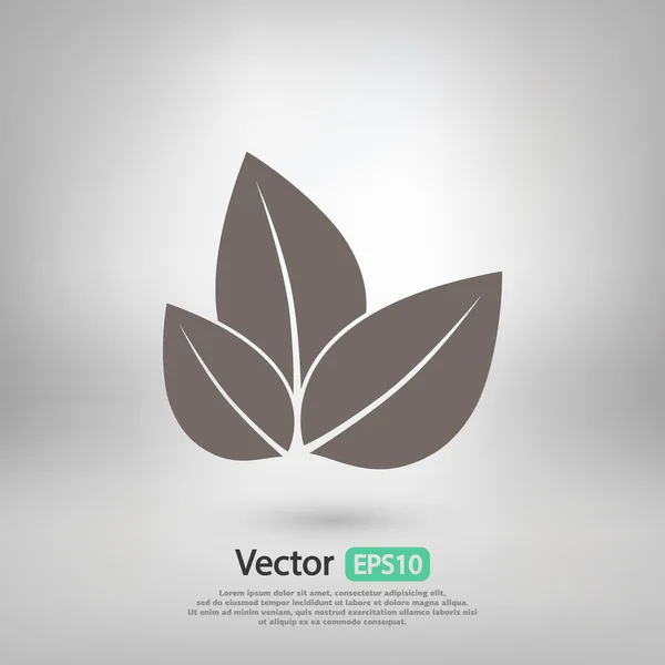 Icono hojas de árbol — Vector de stock