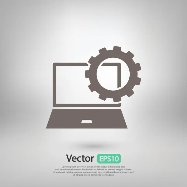 Laptop icon design — Stock Vector