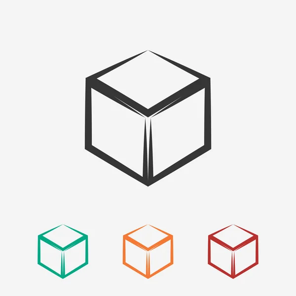 Icono de diseño de logotipo de cubo 3D — 图库矢量图片