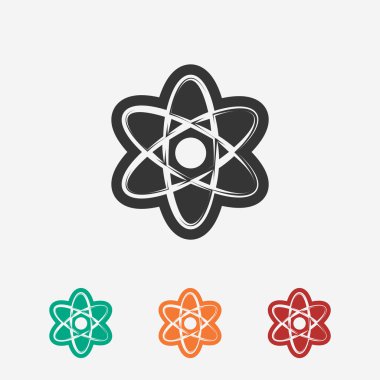 Atom simgesi. düz tasarım