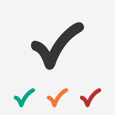 simge onaylayın. düz tasarım stil