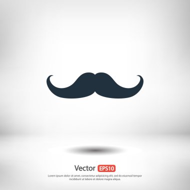 Bıyık düz simgesi