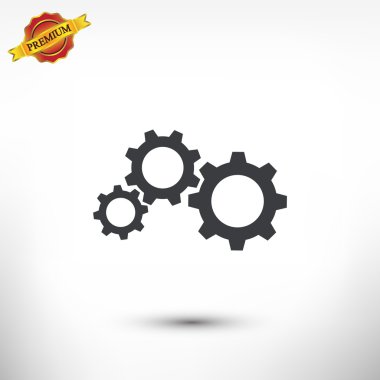Gears'ı simgesi, düz tasarım stili