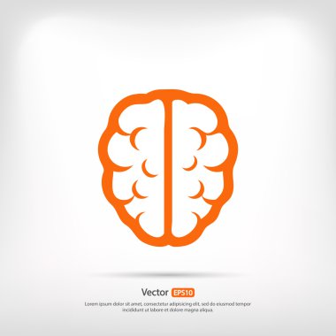 Beyin simge düz tasarım stil