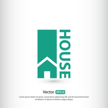 Flat House icon. clipart