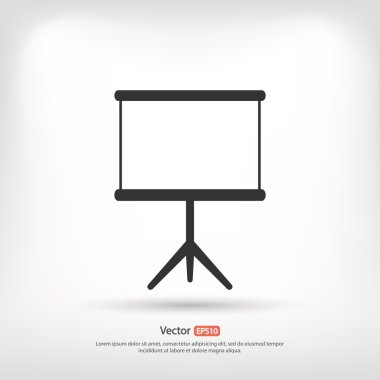 simgesi boş, düz tasarım stili