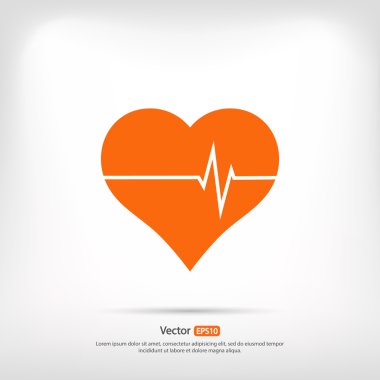 kalp simgesi, düz tasarım