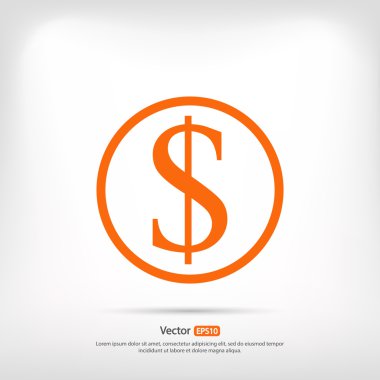 para simgesi, düz tasarım stili