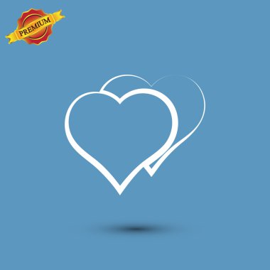 Kalp simgesi, düz tasarım